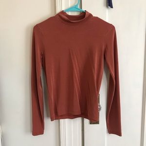 American Apparel Mock Neck Long-sleeve Shirt